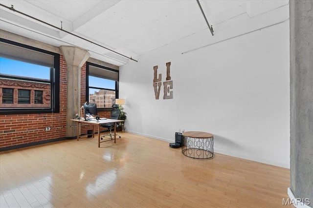 1619 Washington Ave Unit 805, Saint Louis, MO 63103 - home office with wood finished floors