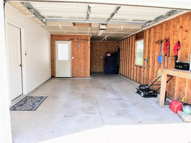 garage featuring a garage door opener