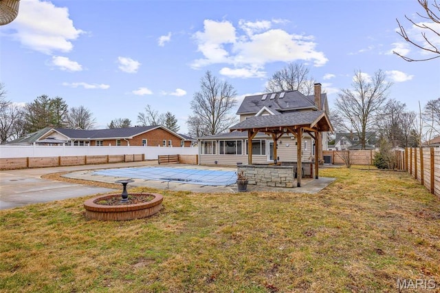 616 W Columbia St, Farmington, MO 63640 - fenced backyard featuring a gazebo and a patio area