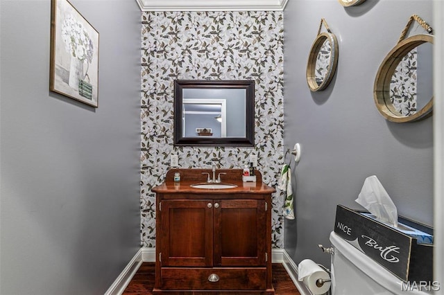 616 W Columbia St, Farmington, MO 63640 - bathroom featuring wood finished floors and vanity