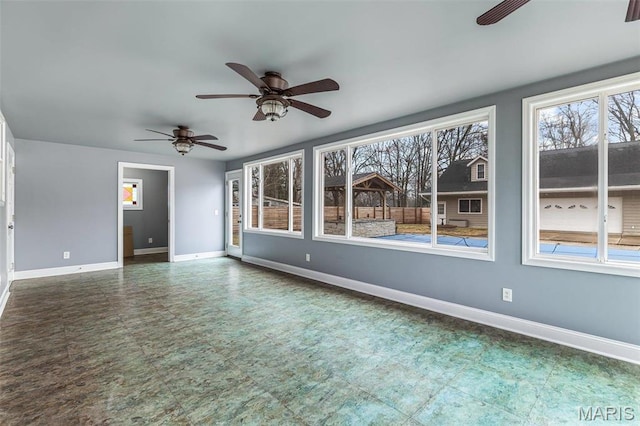 616 W Columbia St, Farmington, MO 63640 - empty room featuring ceiling fan and tile patterned floors