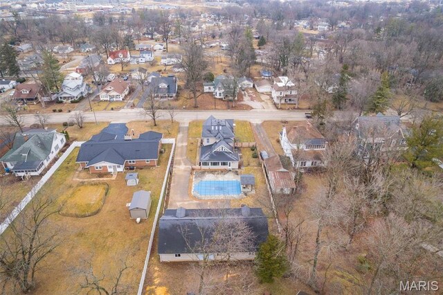 616 W Columbia St, Farmington, MO 63640 - aerial view of residential area featuring a pool