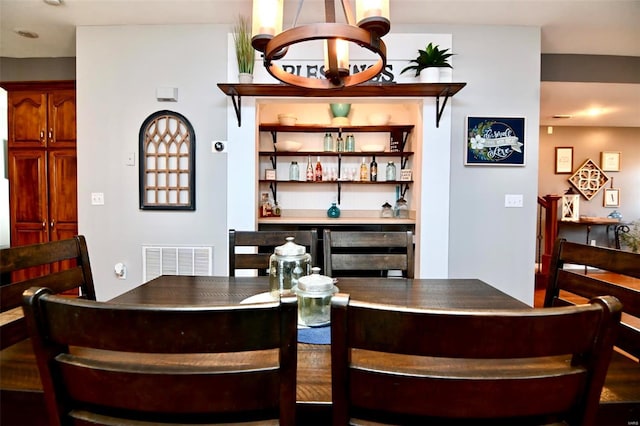 view of dining room