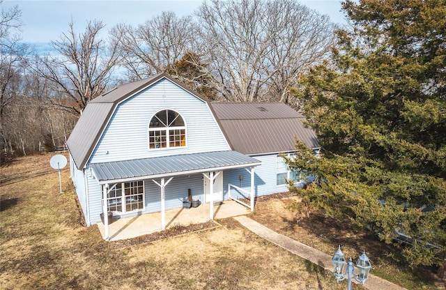 20020 Buffer Ln, Waynesville, MO 65583 - view of front of home with a gambrel roof and metal roof