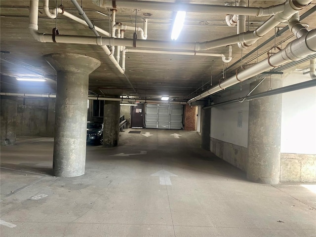 view of parking garage