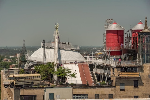 view of city with an industrial area