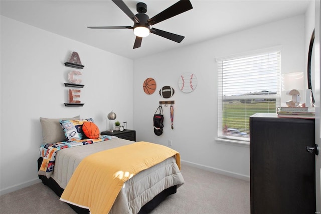 2543 Chukka Dr, Eureka, MO 63025 - bedroom featuring multiple windows, carpet, baseboards, and a ceiling fan