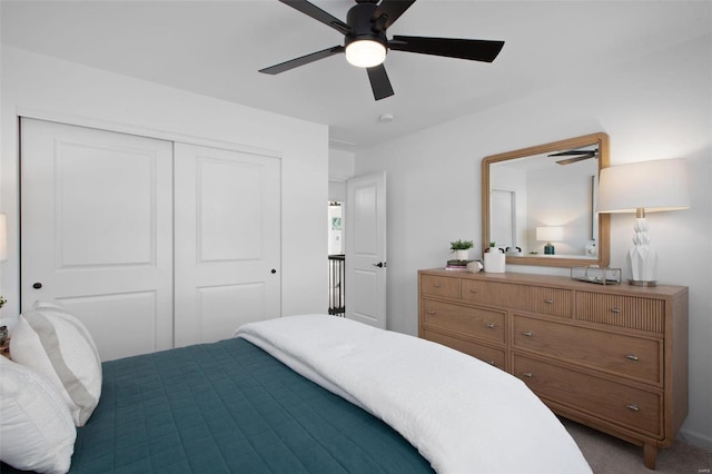 2543 Chukka Dr, Eureka, MO 63025 - bedroom with a closet and ceiling fan