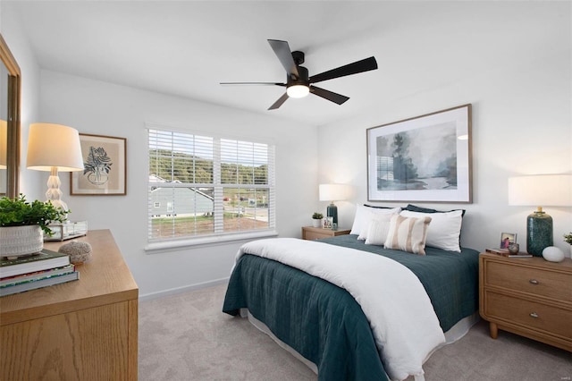 2543 Chukka Dr, Eureka, MO 63025 - bedroom featuring light carpet, baseboards, and ceiling fan