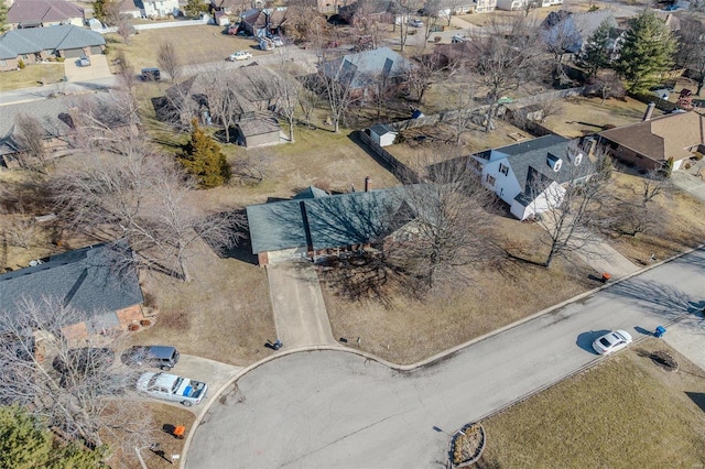 aerial overview of property's location with nearby suburban area