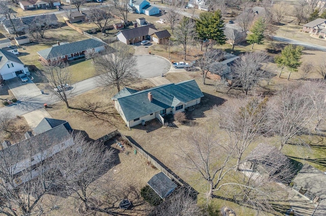 aerial perspective of suburban area