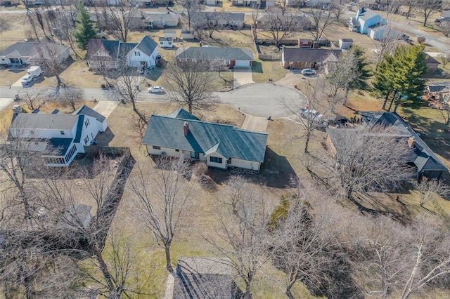 aerial view of residential area