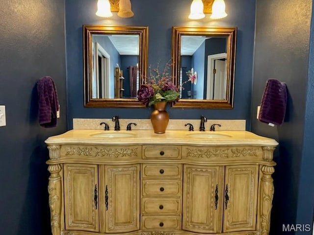 full bathroom with double vanity