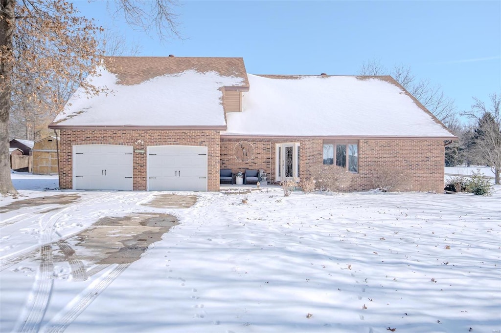 6413 Oak Dr, Moro, IL 62067 - view of front of home featuring brick siding
