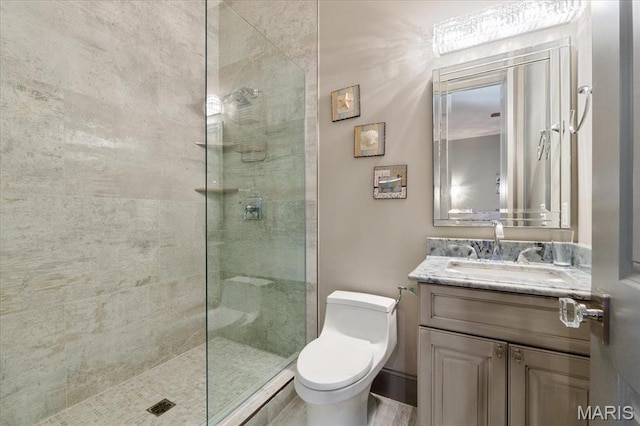 2535 S Lindbergh Blvd, Saint Louis, MO 63131 - full bathroom featuring walk in shower, toilet, and vanity