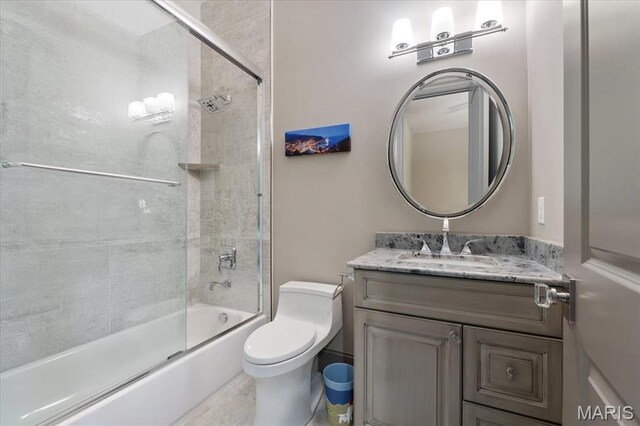 2535 S Lindbergh Blvd, Saint Louis, MO 63131 - full bathroom with vanity, toilet, and enclosed tub / shower combo