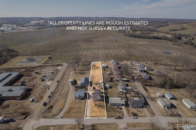215 Virginia St, Saint Genevieve, MO 63670 - aerial overview of property's location featuring rural landscape