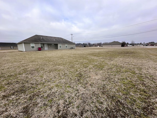 view of grassy yard