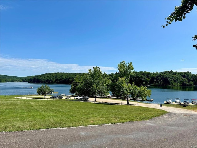 12054 Anthonies Mill Rd, Bourbon, MO 65441 - water view with a heavily wooded area