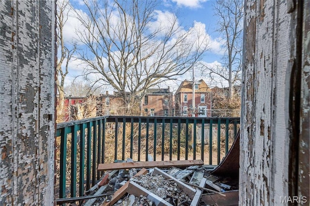 5943 Page Blvd, Saint Louis, MO 63112 - wooden deck with a residential view