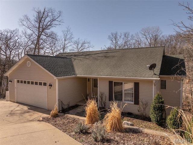 1972 Sugar Hollow Ct, Marthasville, MO 63357 - single story home with a garage, roof with shingles, and concrete driveway