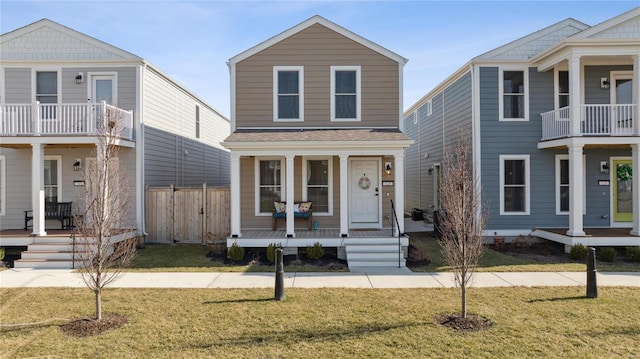 view of front of home featuring covered porch