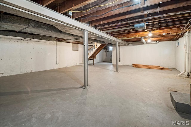 5816 Jamieson Ave, Saint Louis, MO 63109 - unfinished basement featuring stairs