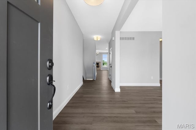 400 Thomlin Ct, Ofallon, MO 63367 - foyer entrance featuring baseboards and dark wood finished floors
