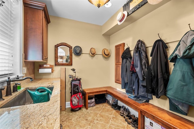 1011 N Ranney St, Sikeston, MO 63801 - mudroom with a sink and light tile patterned flooring