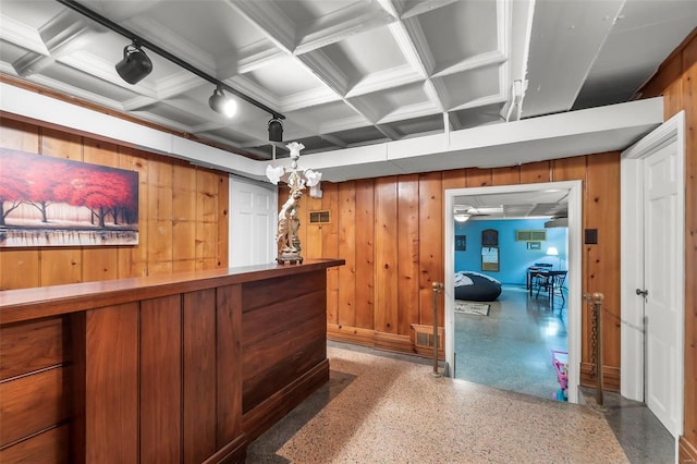 1011 N Ranney St, Sikeston, MO 63801 - welcome area featuring wood walls and coffered ceiling