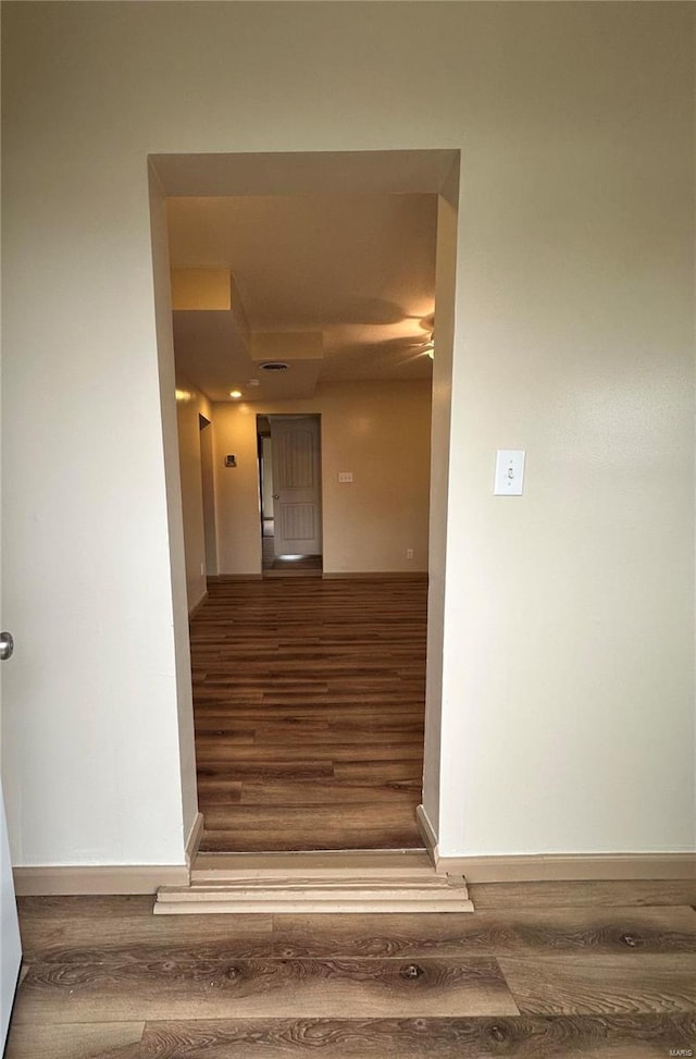 117 Pine St, Sullivan, MO 63080 - hall featuring wood finished floors and baseboards