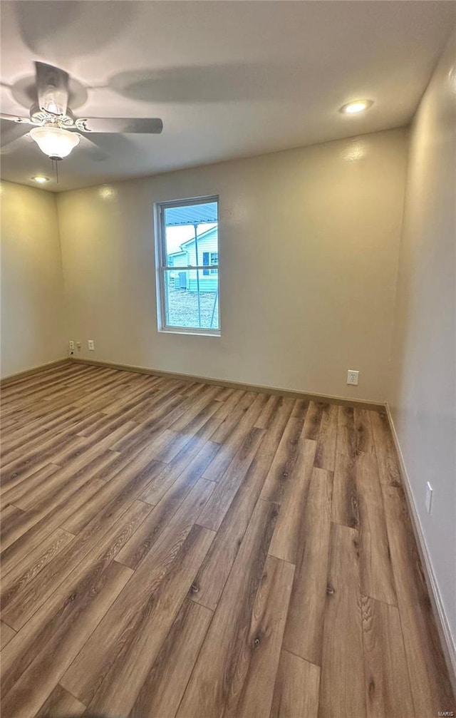 117 Pine St, Sullivan, MO 63080 - empty room featuring wood finished floors and ceiling fan
