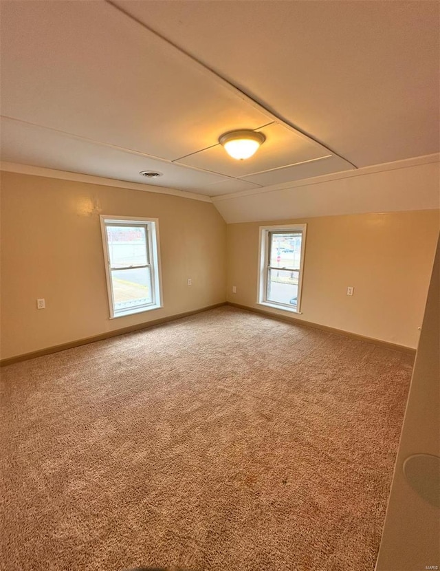 117 Pine St, Sullivan, MO 63080 - carpeted spare room featuring lofted ceiling, baseboards, and ornamental molding