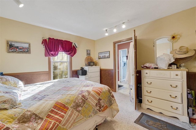 524 N St, Farmington, MO 63640 - bedroom with light carpet and a wainscoted wall