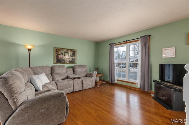 807 W Miller Dr, Staunton, IL 62088 - living area with wood finished floors and baseboards