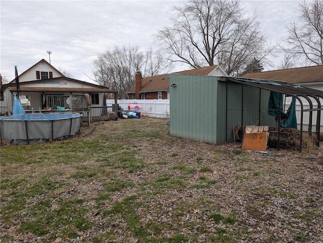 205 Fisher Ave, Sawyerville, IL 62085 - view of yard with fence and a wooden deck