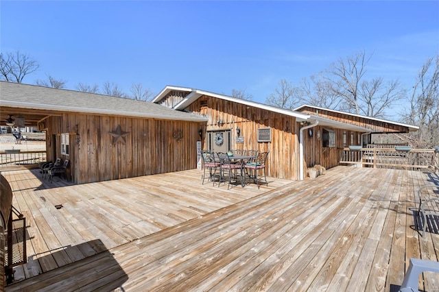 291 Deer Run Acres A, Williamsville, MO 63967 - wooden terrace featuring outdoor dining area