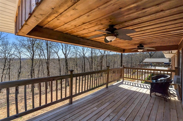 291 Deer Run Acres A, Williamsville, MO 63967 - wooden terrace featuring ceiling fan
