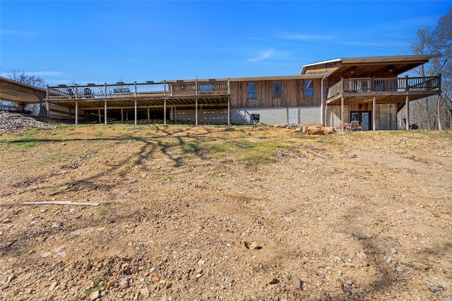 291 Deer Run Acres A, Williamsville, MO 63967 - rear view of property with a wooden deck