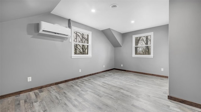 302 Deer Run Acres A, Williamsville, MO 63967 - bonus room with a wall mounted AC, lofted ceiling, wood finished floors, and baseboards