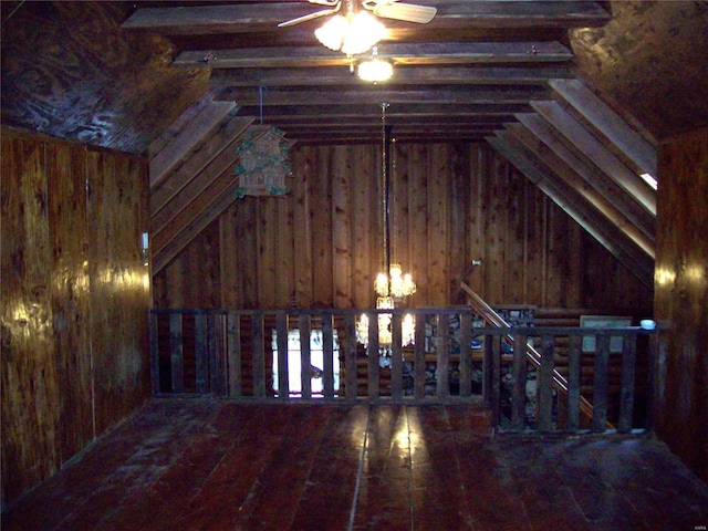 view of unfinished attic