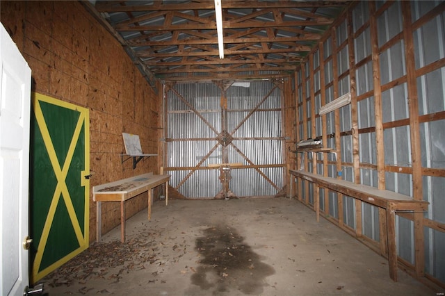 misc room featuring unfinished concrete floors