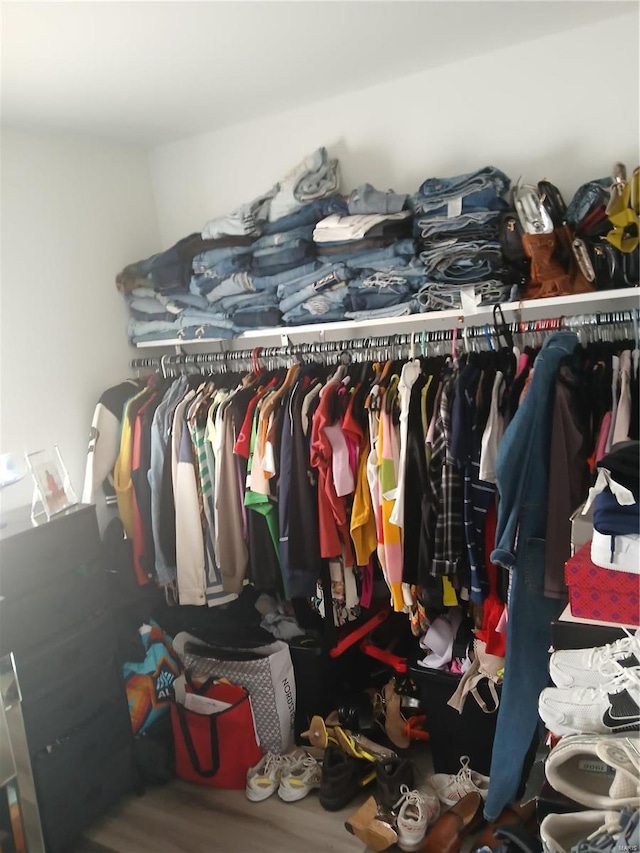 1018 N Hornsby, Saint Louis, MO 63147 - walk in closet with wood finished floors