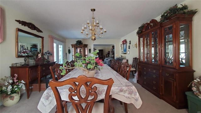 319 County Road 2270, Salem, MO 65560 - dining area featuring carpet floors and a chandelier