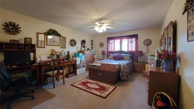 319 County Road 2270, Salem, MO 65560 - bedroom featuring carpet flooring, a desk, and a ceiling fan