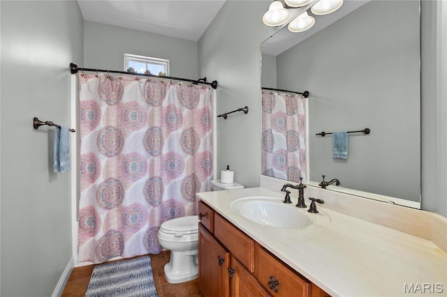 4349 Murdoch Ln, Augusta, MO 63332 - full bath with vanity, toilet, tile patterned floors, and curtained shower