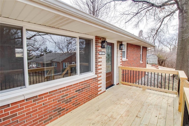 429 Oak St, East Alton, IL 62024 - view of wooden deck