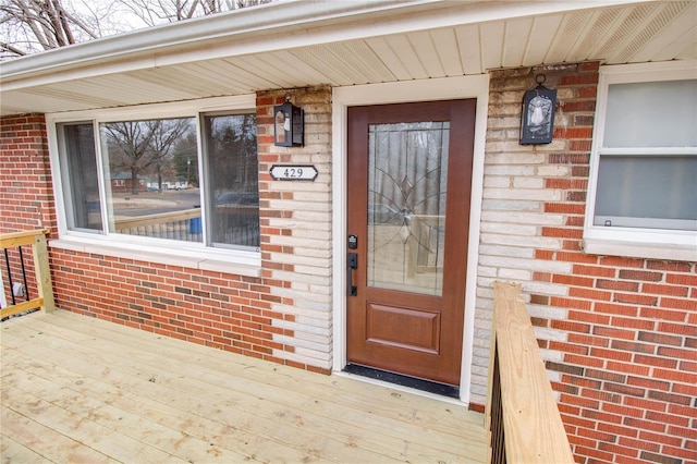 429 Oak St, East Alton, IL 62024 - property entrance featuring brick siding