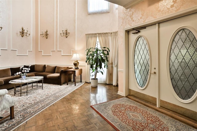 11920 Old Ballas Rd Unit 202, Saint Louis, MO 63141 - building lobby with a high ceiling