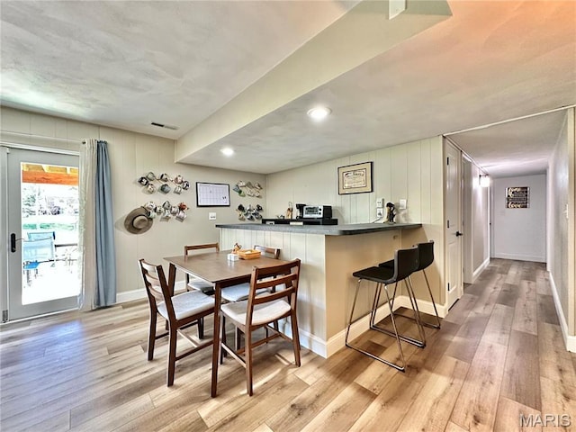 6 Ravenwood Cir, Ofallon, IL 62269 - bar featuring light wood-type flooring, baseboards, and recessed lighting